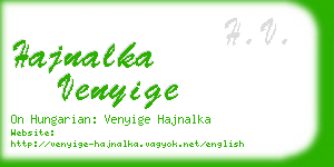 hajnalka venyige business card